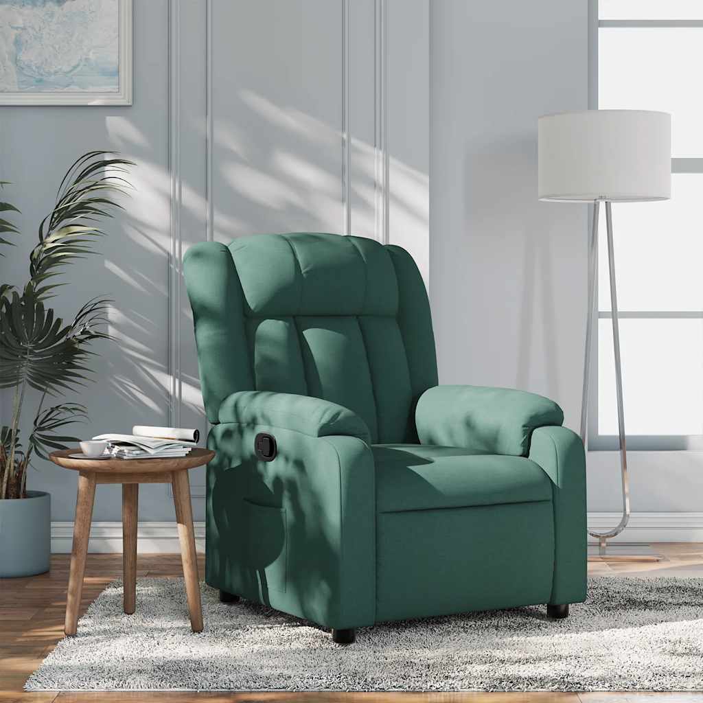 Fauteuil inclinable Vert foncé Tissu - XIOS