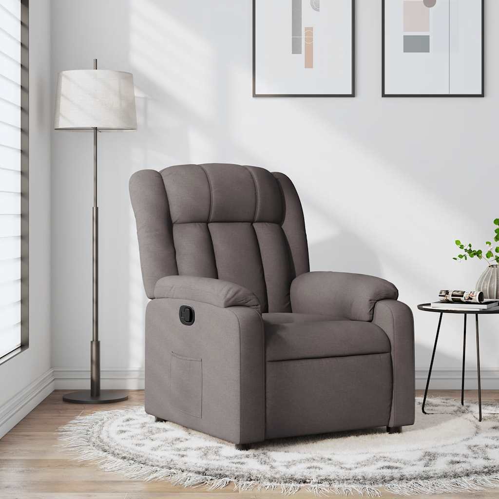 Fauteuil inclinable Taupe Tissu - XIOS
