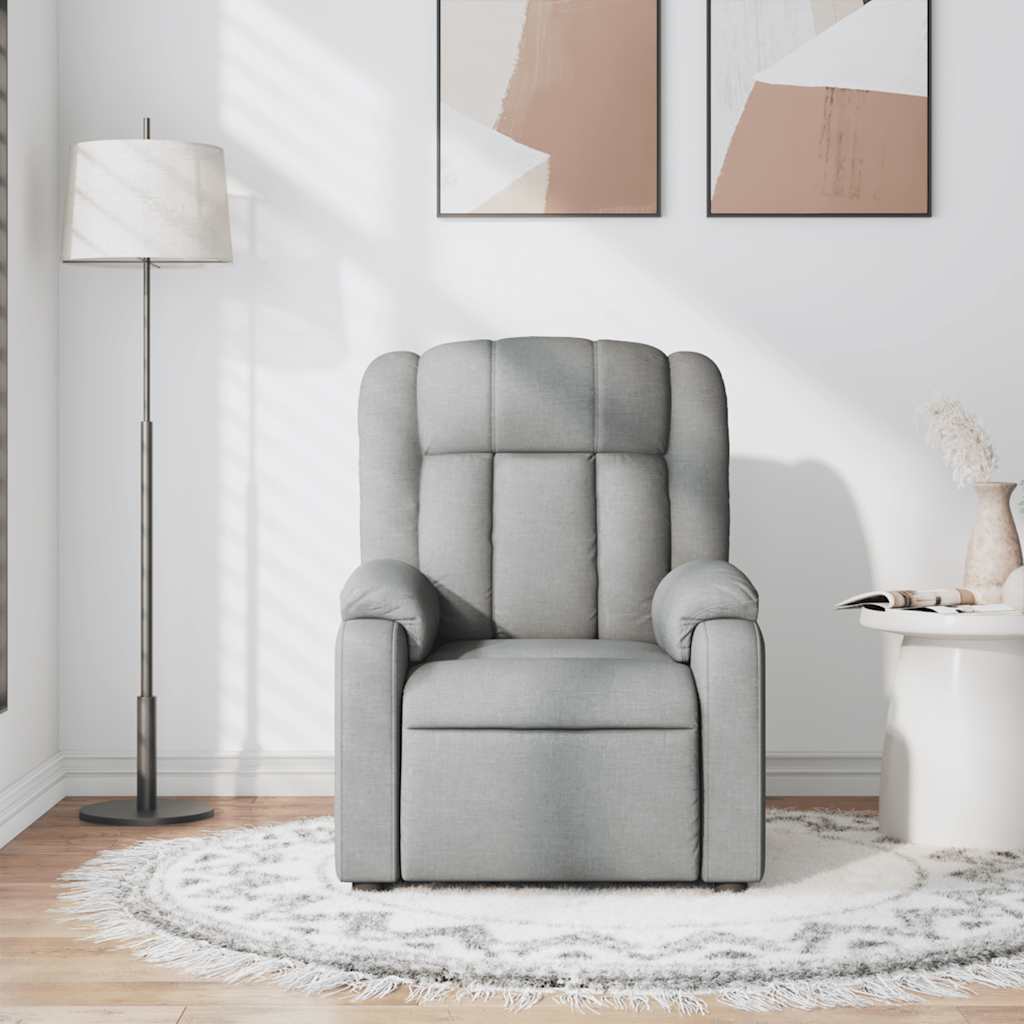Fauteuil de massage inclinable Gris clair Tissu - XIOS