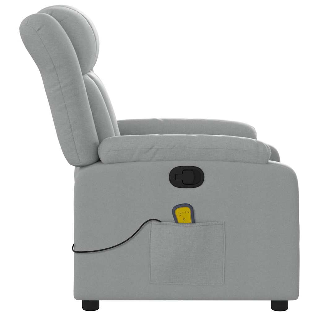 Fauteuil de massage inclinable Gris clair Tissu - XIOS