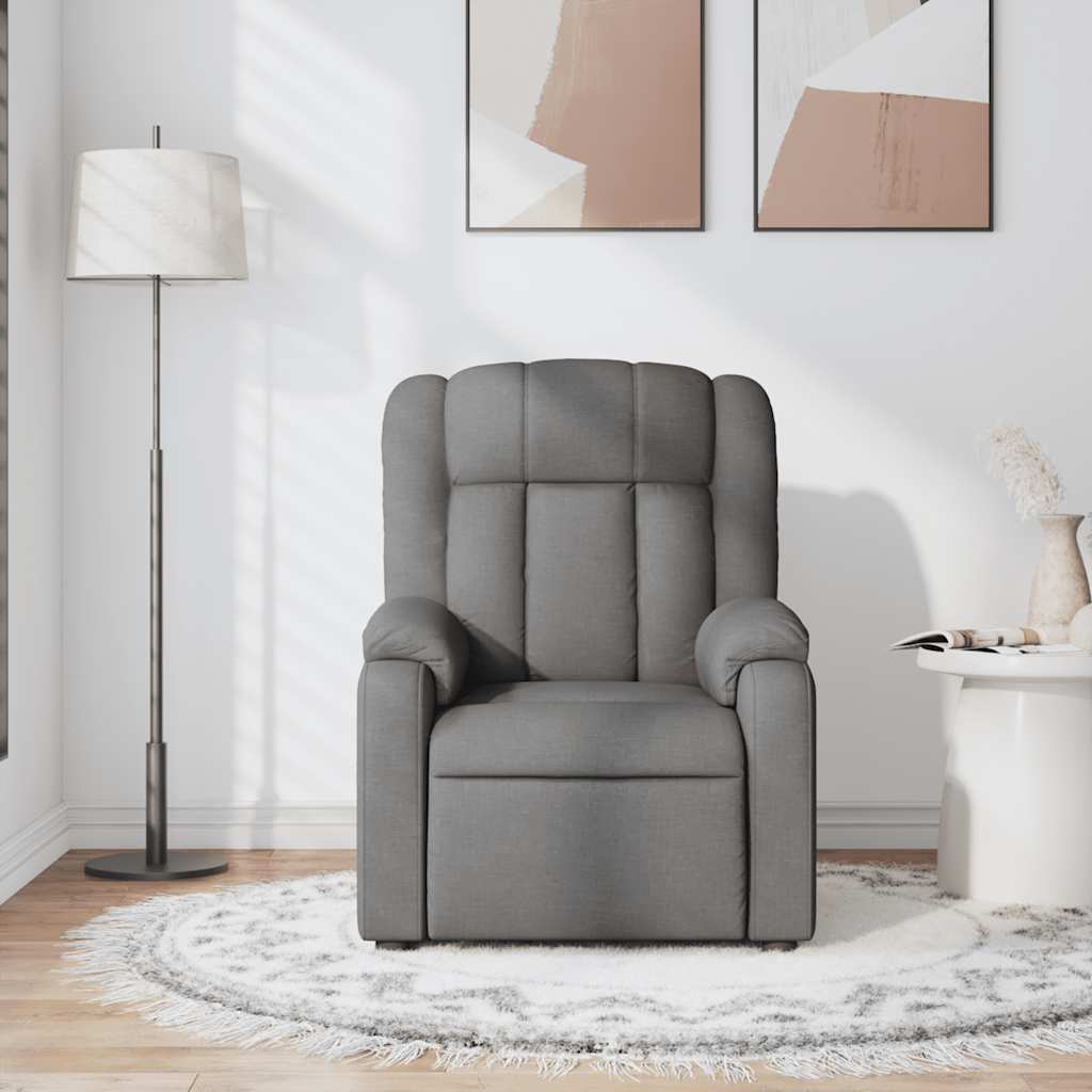 Fauteuil de massage inclinable Gris foncé Tissu - XIOS