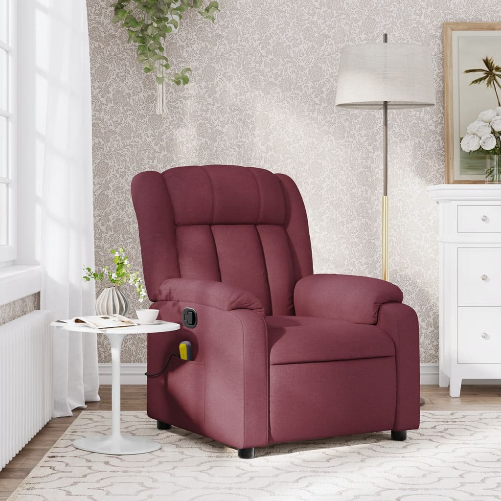Fauteuil de massage inclinable Rouge bordeaux Tissu - XIOS