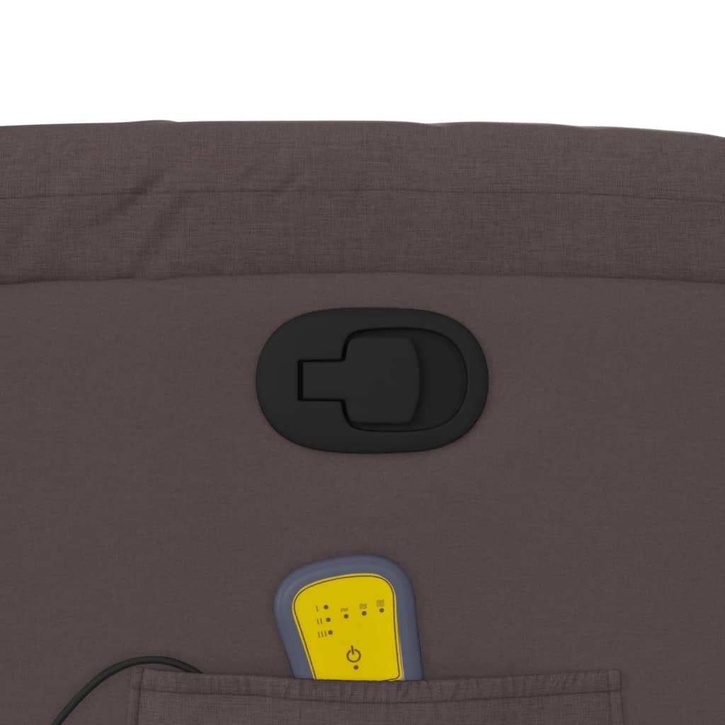 Fauteuil de massage inclinable Marron foncé Tissu - XIOS