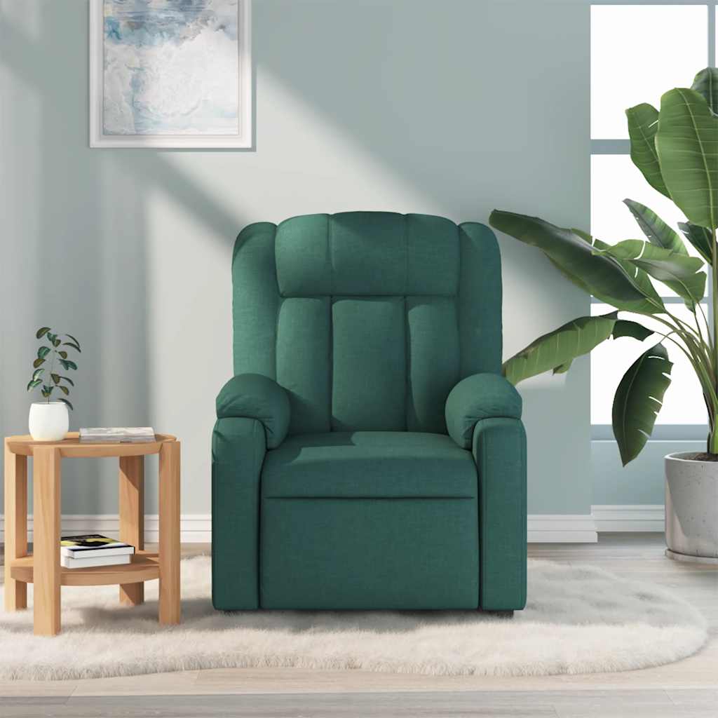 Fauteuil de massage inclinable Vert foncé Tissu - XIOS