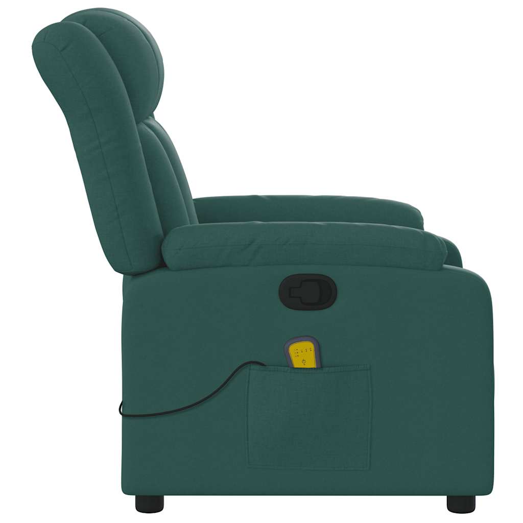 Fauteuil de massage inclinable Vert foncé Tissu - XIOS
