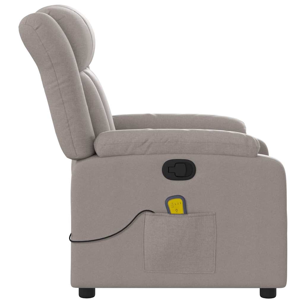 Fauteuil de massage inclinable Taupe Tissu - XIOS