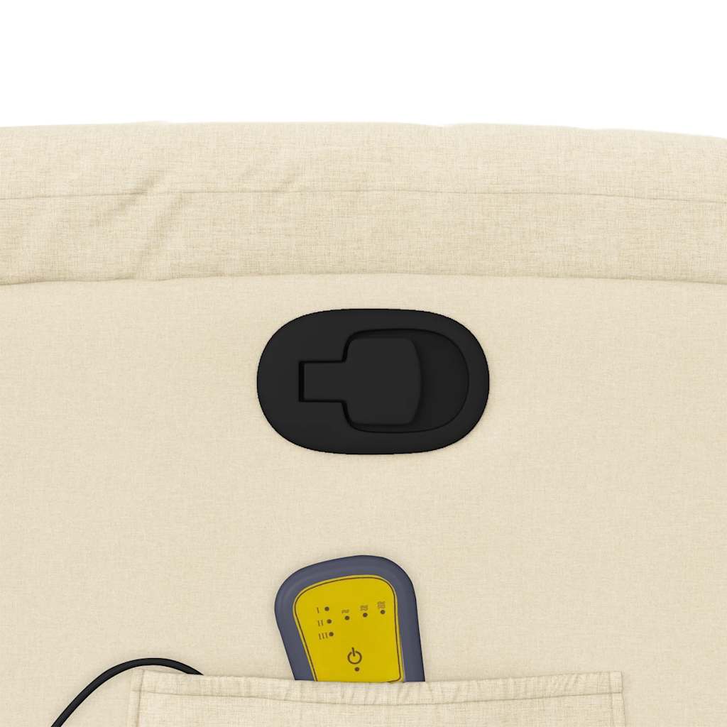 Fauteuil de massage inclinable Crème Tissu - XIOS