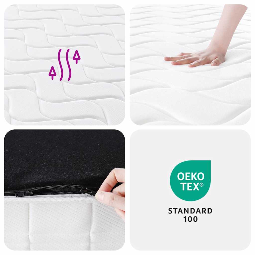 Matelas à ressorts ensachés dureté moyenne 180x200 cm - XIOS
