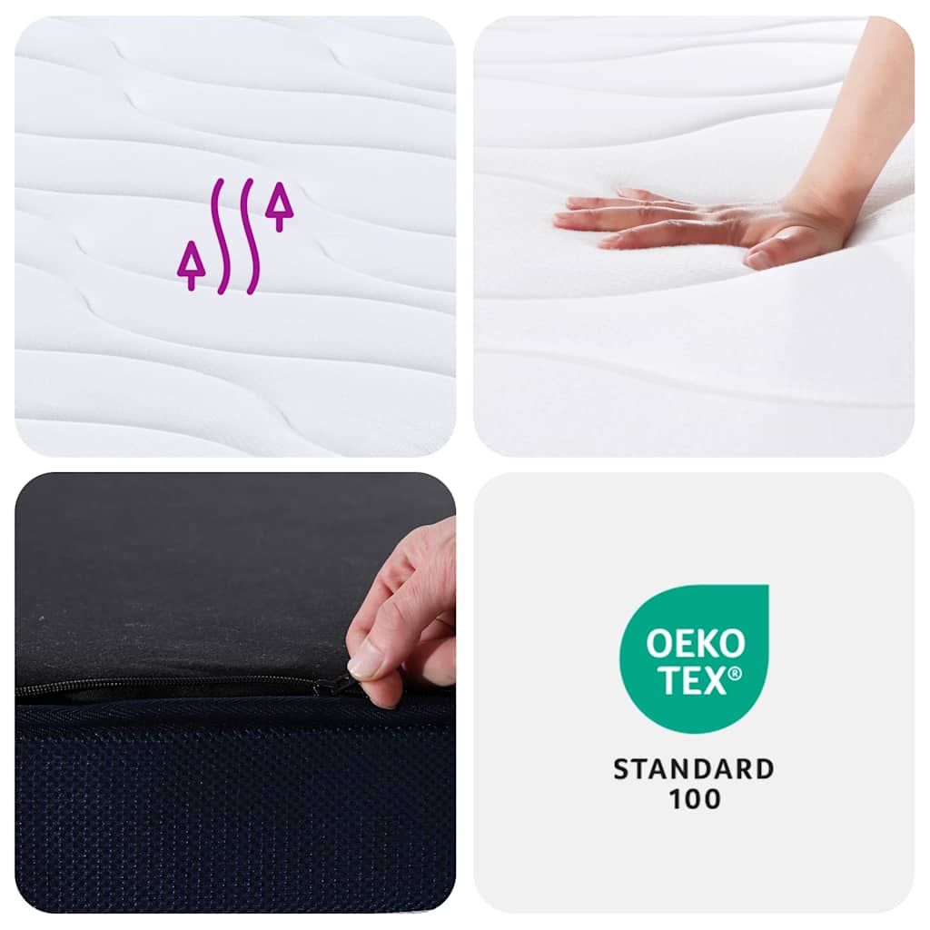 Matelas à ressorts ensachés dureté moyenne 180x200 cm - XIOS