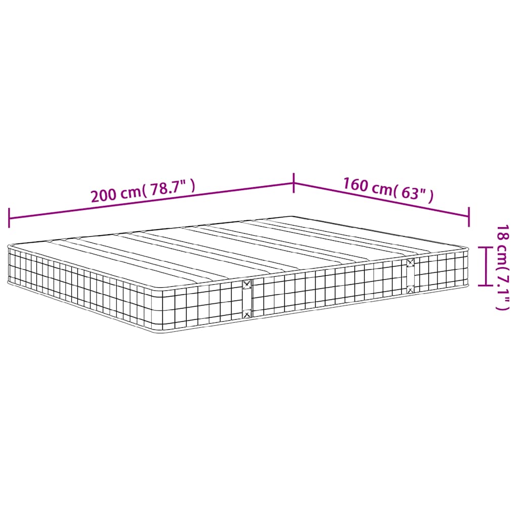 Matelas à ressorts bonnell moyen 160x200 cm - XIOS
