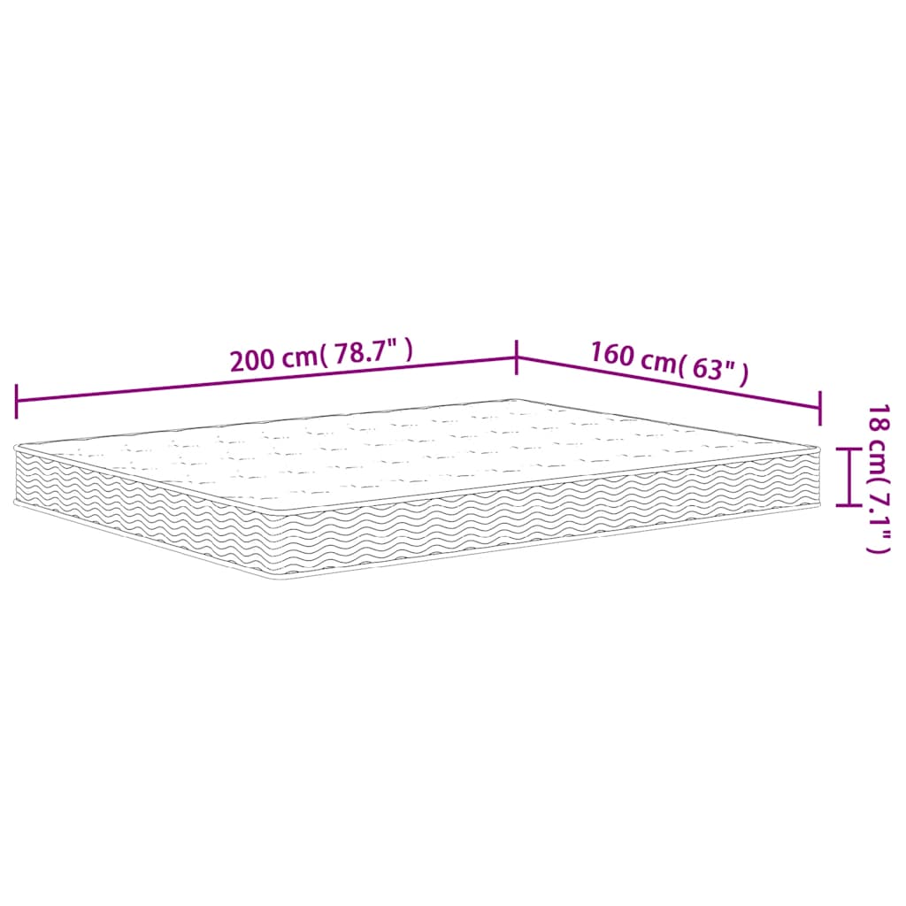 Matelas à ressorts bonnell moyen 160x200 cm - XIOS