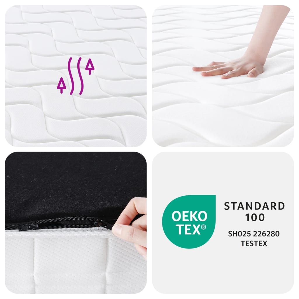 Matelas à ressorts ensachés dureté moyenne 140x190 cm - XIOS