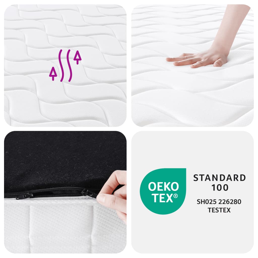 Matelas à ressorts ensachés dureté moyenne 140x200 cm - XIOS