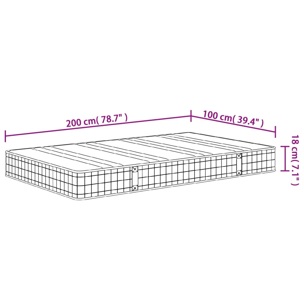 Matelas à ressorts bonnell moyen 100x200 cm - XIOS