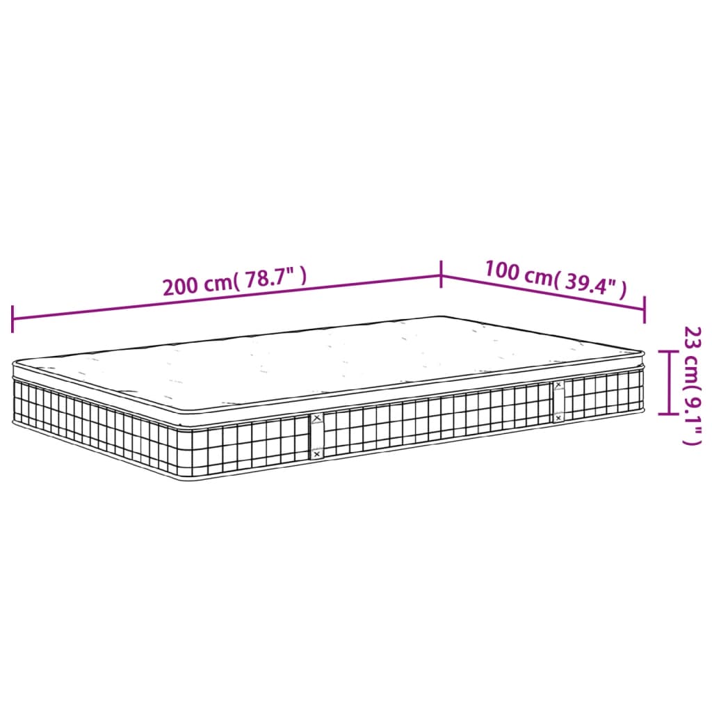 Matelas à ressorts bonnell moyen 100x200 cm - XIOS