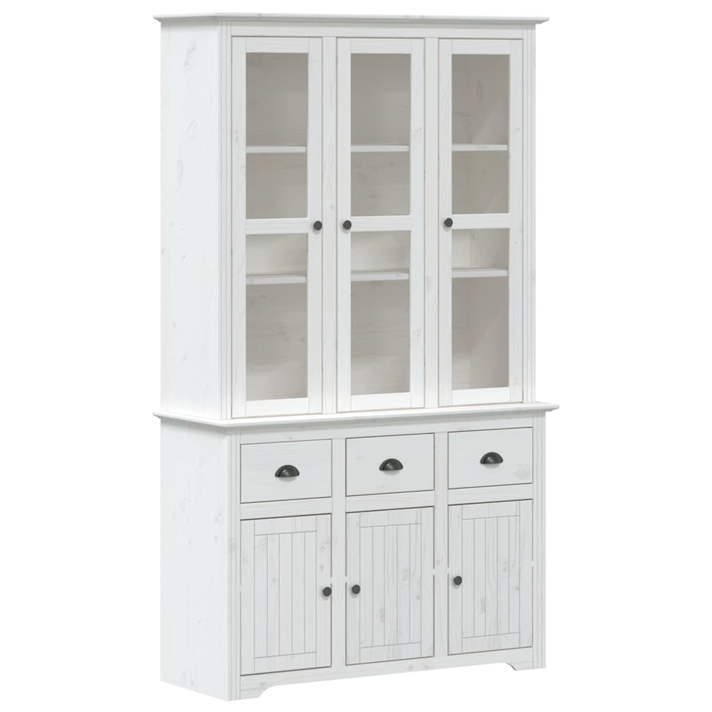 Buffet BODO blanc 115,5x43x200,5 cm bois massif de pin - XIOS