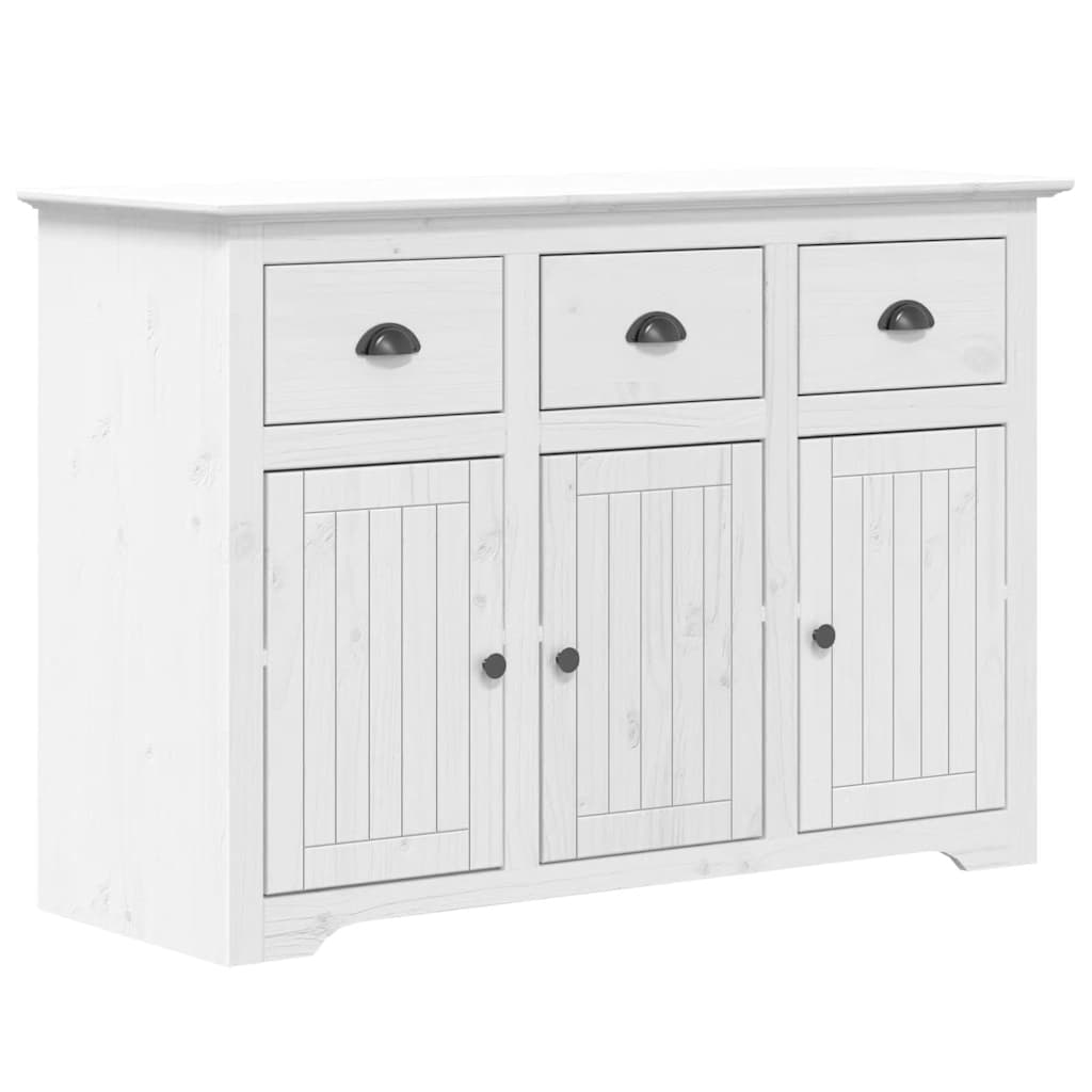 Buffet BODO blanc 115,5x43x200,5 cm bois massif de pin - XIOS