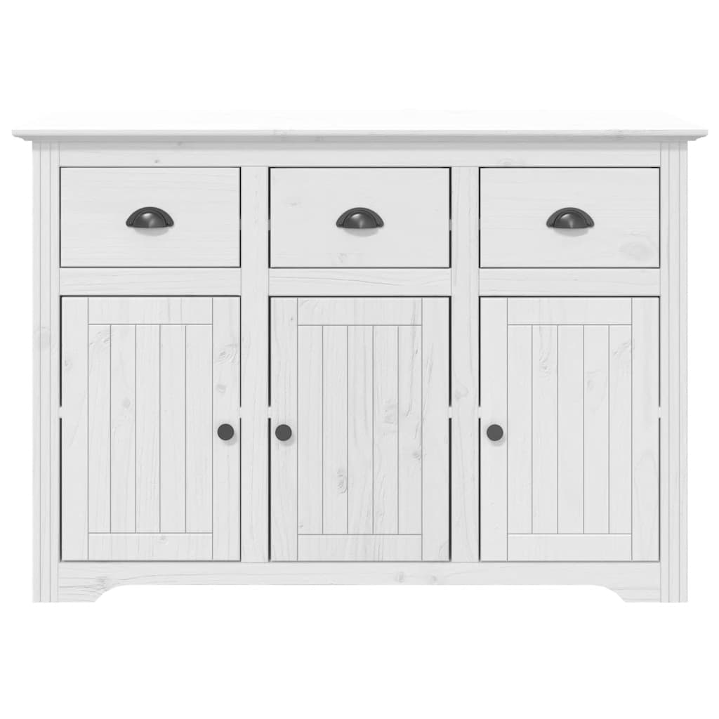 Buffet BODO blanc 115,5x43x200,5 cm bois massif de pin - XIOS