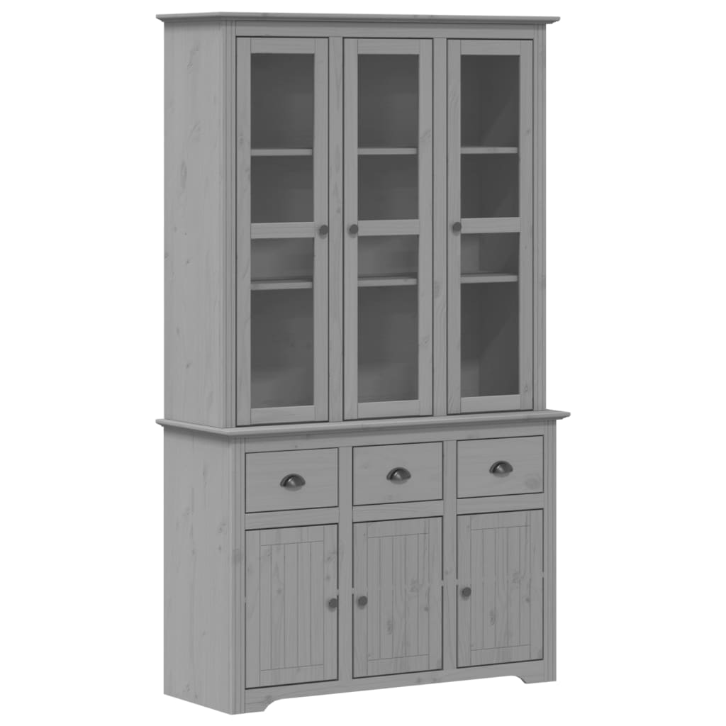 Buffet BODO gris 115,5x43x200,5 cm bois massif de pin - XIOS