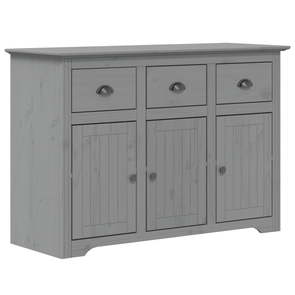 Buffet BODO gris 115,5x43x200,5 cm bois massif de pin - XIOS