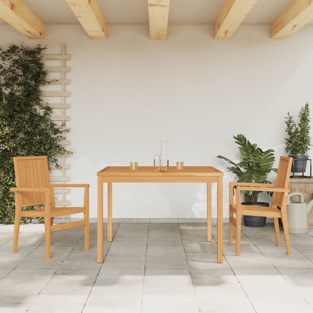 Ensemble à manger de jardin 3 pcs Bois de teck massif