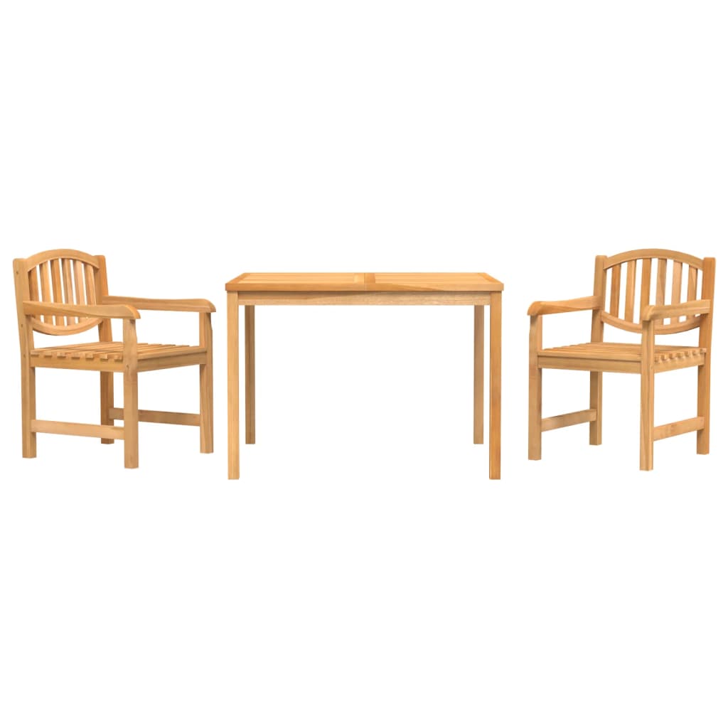 Ensemble à manger de jardin 3 pcs Bois de teck massif