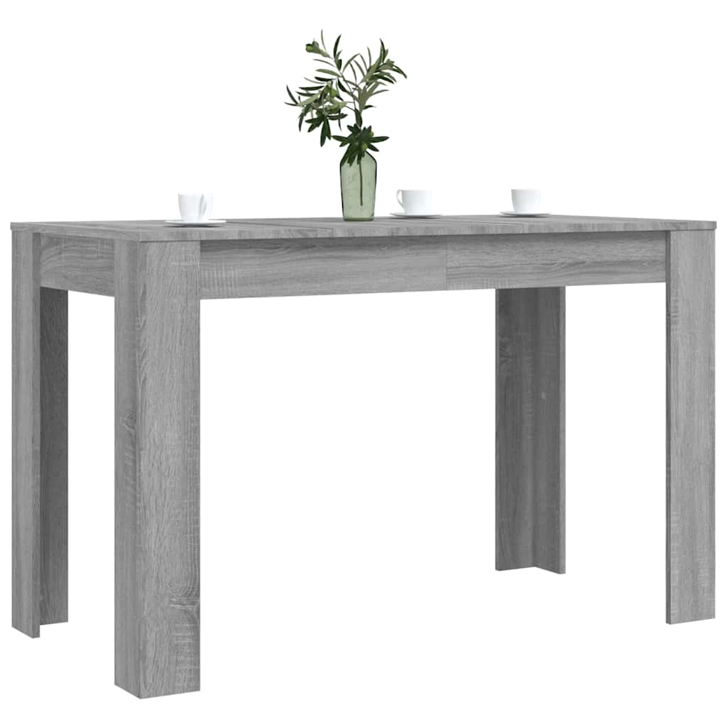 Table à dîner sonoma gris 120x60x76 cm bois d'ingénierie