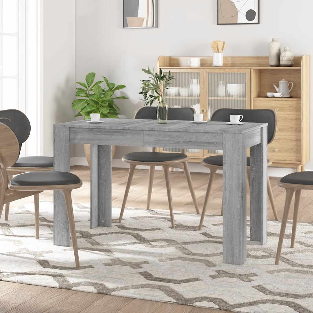 Table à dîner sonoma gris 120x60x76 cm bois d'ingénierie - XIOS