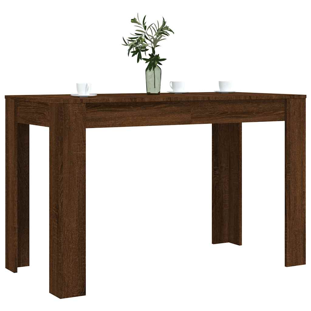 Table à dîner Chêne marron 120x60x76 cm bois d'ingénierie