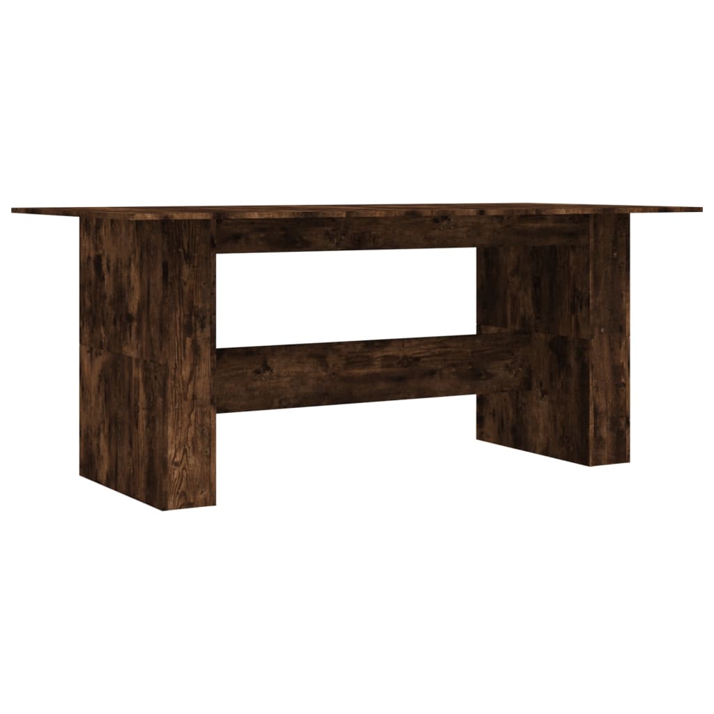 Table à dîner chêne fumé 180x90x76 cm bois d'ingénierie