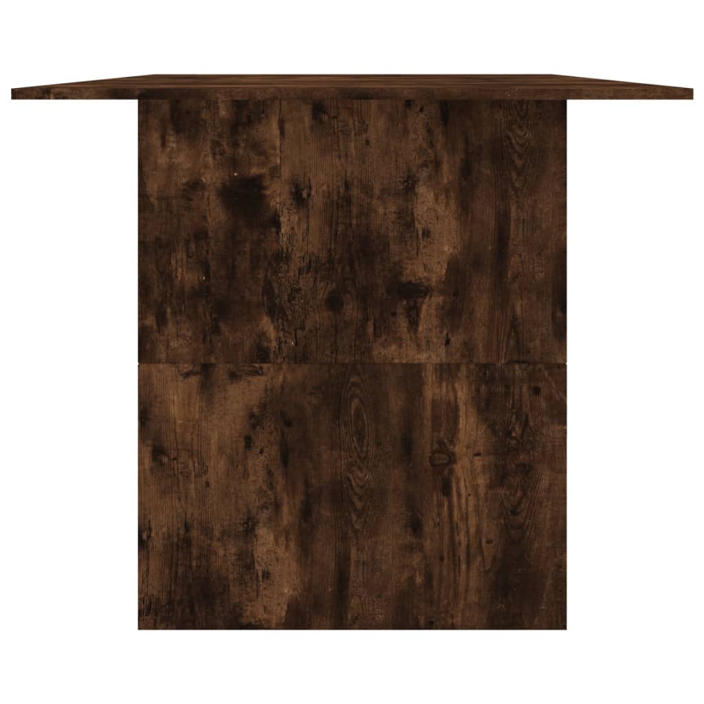 Table à dîner chêne fumé 180x90x76 cm bois d'ingénierie - XIOS