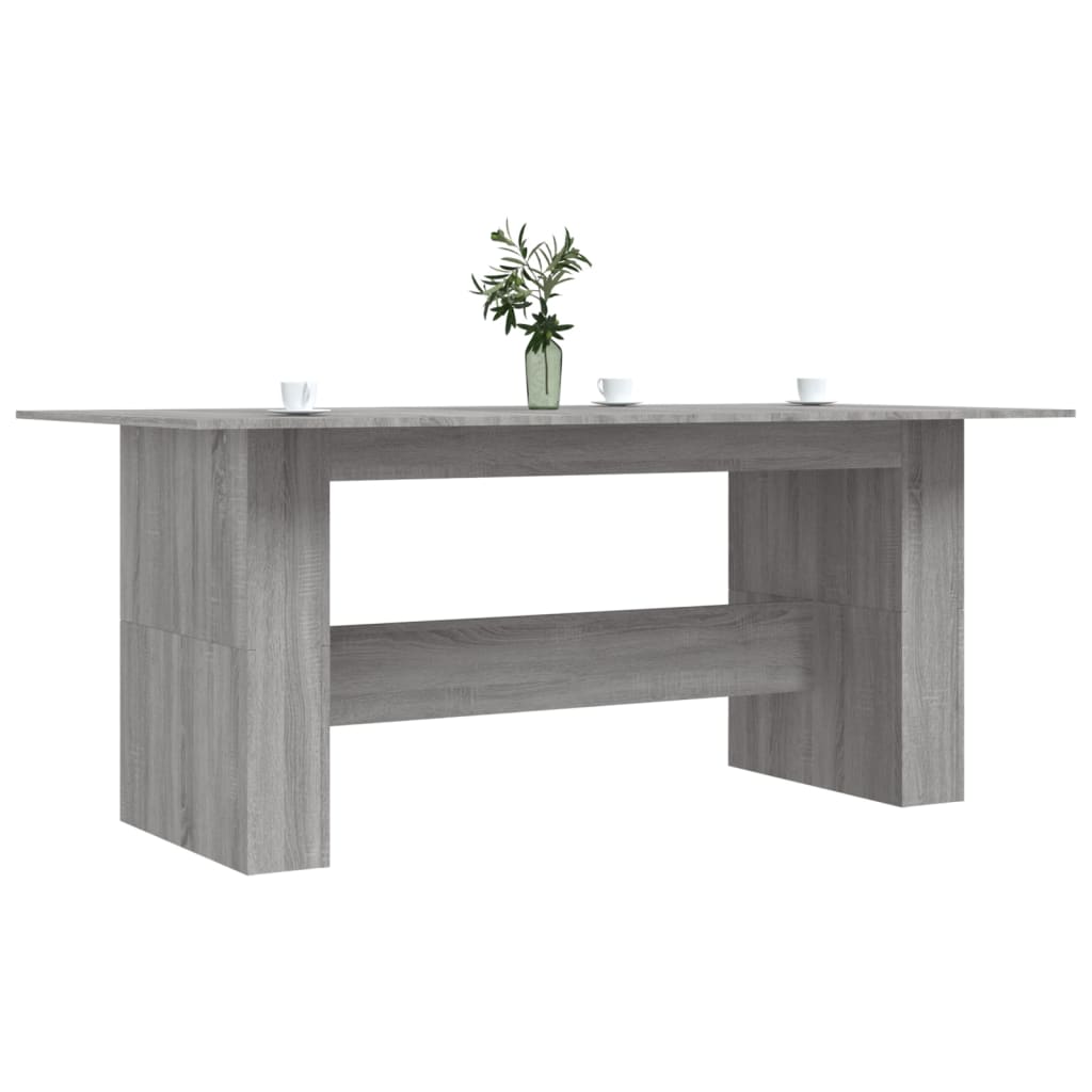 Table à dîner sonoma gris 180x90x76 cm bois d'ingénierie - XIOS
