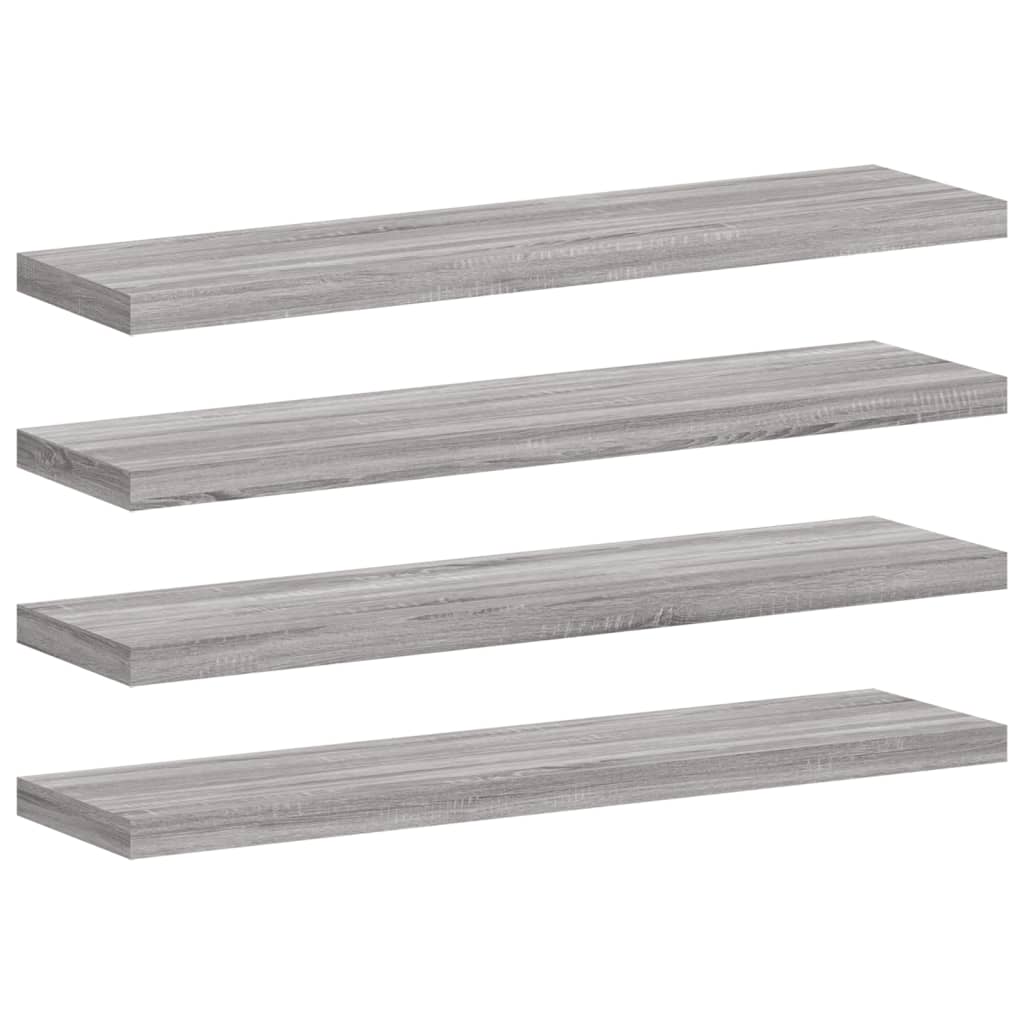 Étagères murales 4 pcs sonoma gris 40x10x1,5 cm bois ingénierie - XIOS