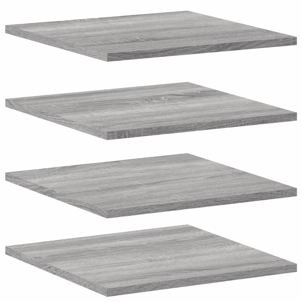 Étagères murales 4 pcs sonoma gris 40x40x1,5 cm bois ingénierie - XIOS