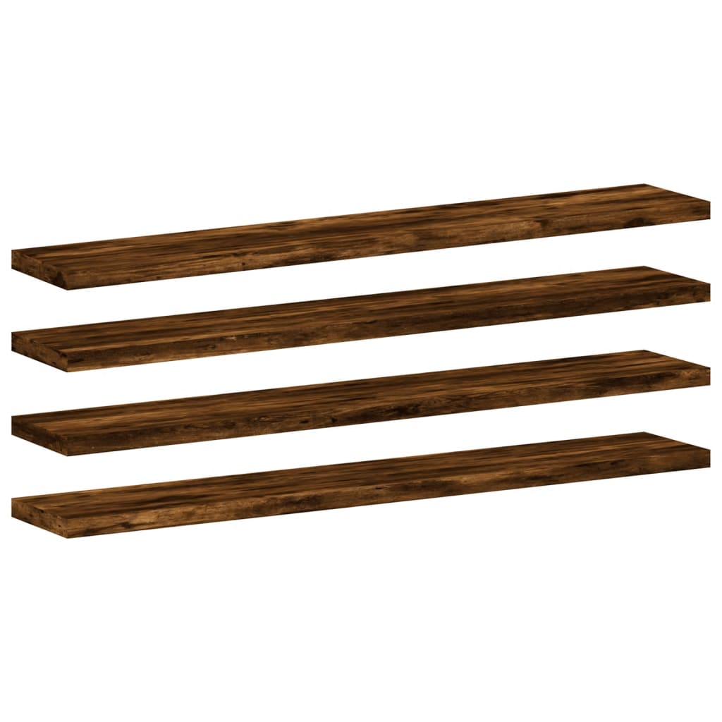 Étagères murales 4 pcs chêne fumé 60x10x1,5cm bois d'ingénierie - XIOS