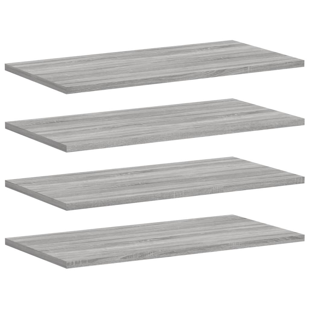 Étagères murales 4 pcs sonoma gris 60x30x1,5 cm bois ingénierie - XIOS