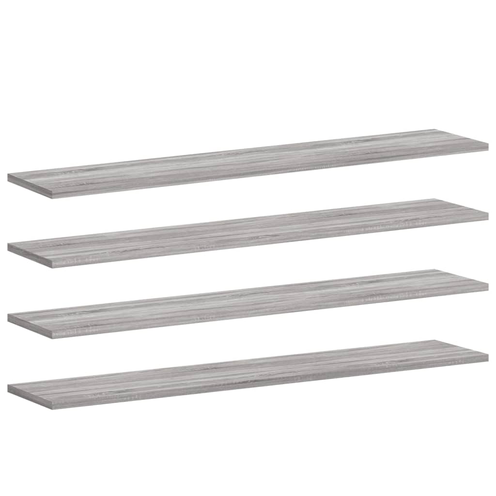 Étagères murales 4 pcs sonoma gris 100x20x1,5cm bois ingénierie