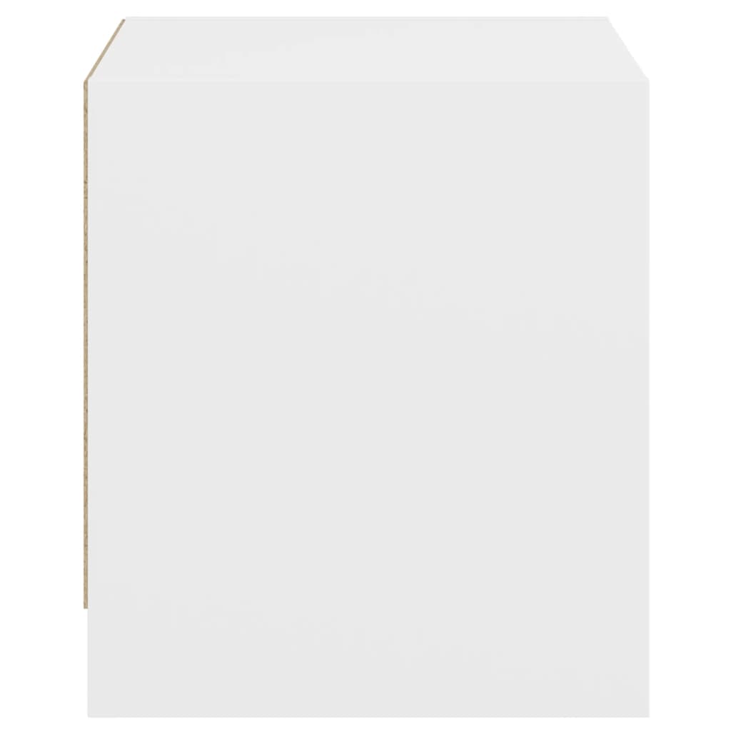 Tables de chevet avec portes en verre 2 pcs blanc 35x37x42 cm - XIOS