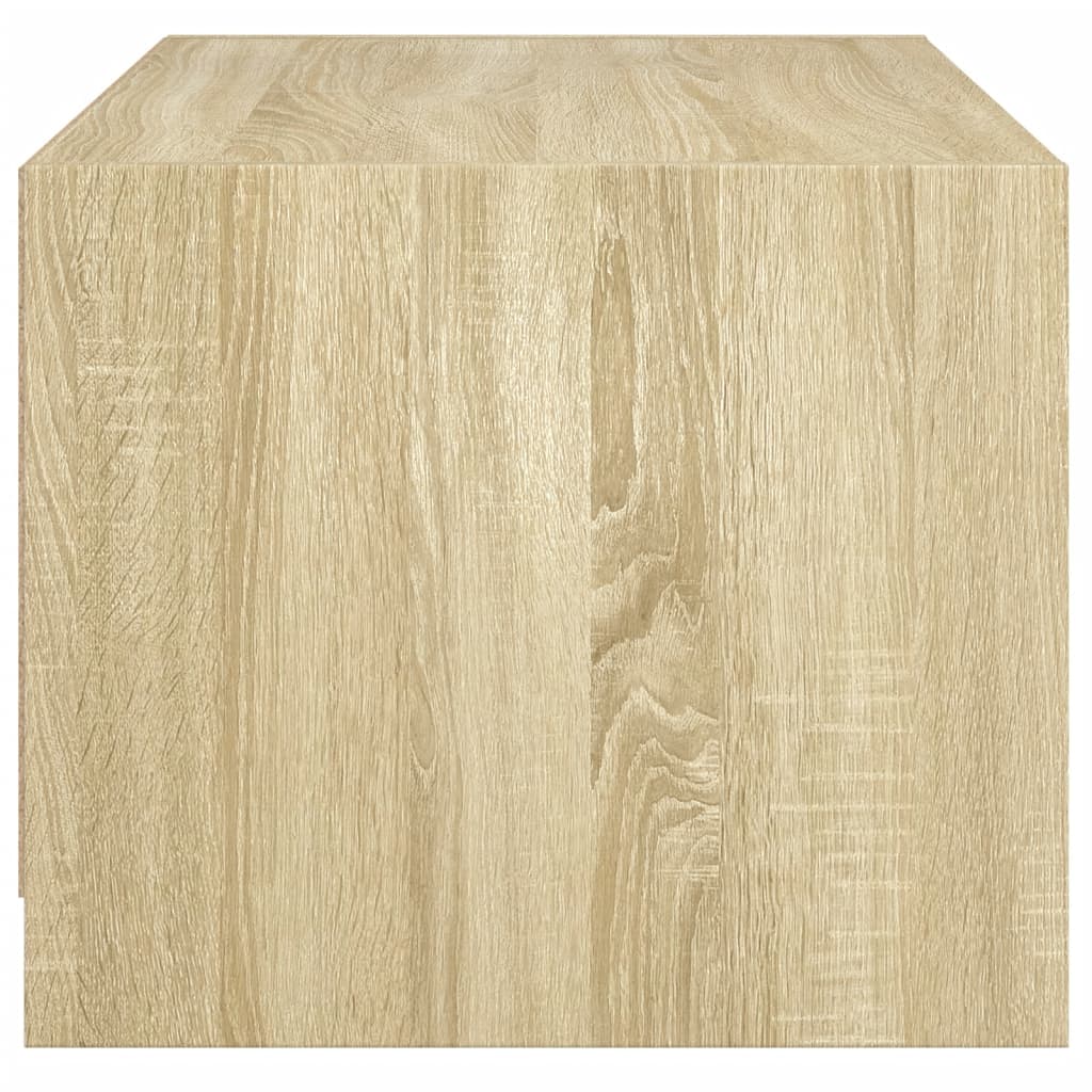 Table basse avec portes en verre chêne sonoma 68x50x42 cm - XIOS