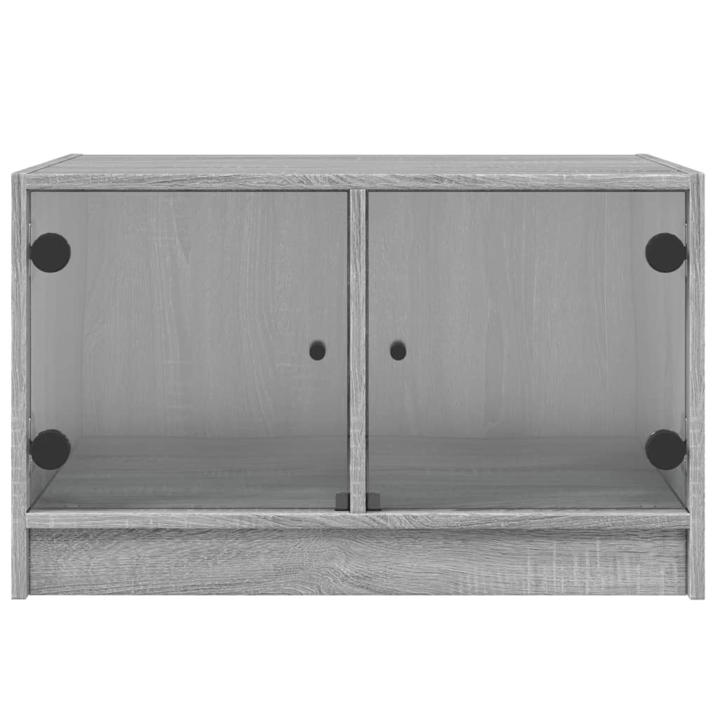 Table basse avec portes en verre sonoma gris 68x50x42 cm - XIOS