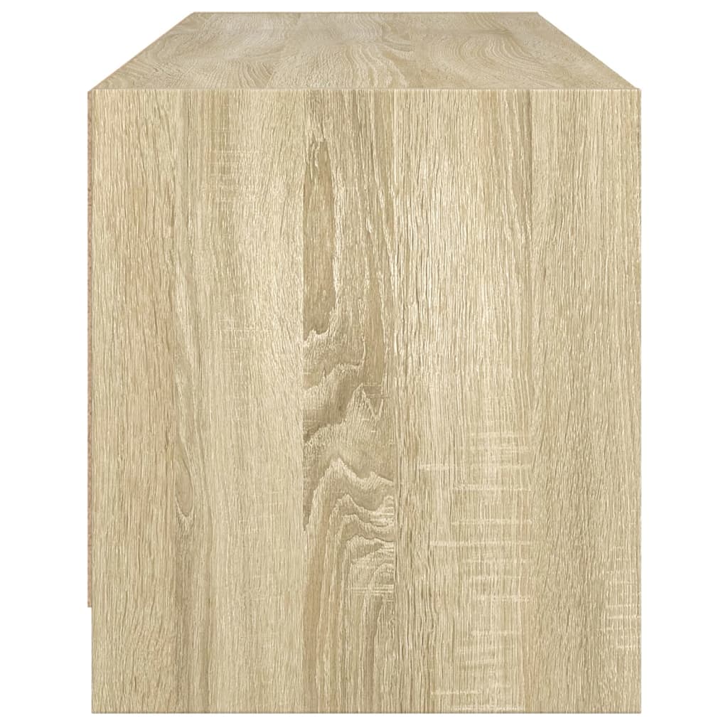 Meuble TV avec portes en verre chêne sonoma 102x37x42 cm - XIOS