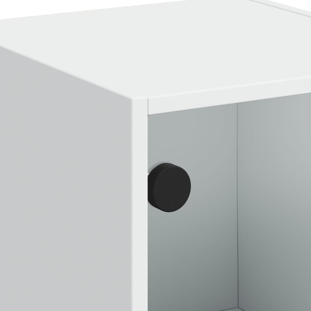 Buffet avec portes en verre blanc 35x37x109 cm - XIOS