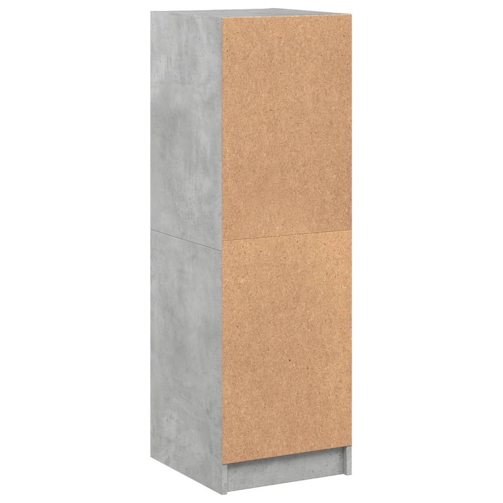 Buffet avec portes en verre gris béton 35x37x109 cm - XIOS