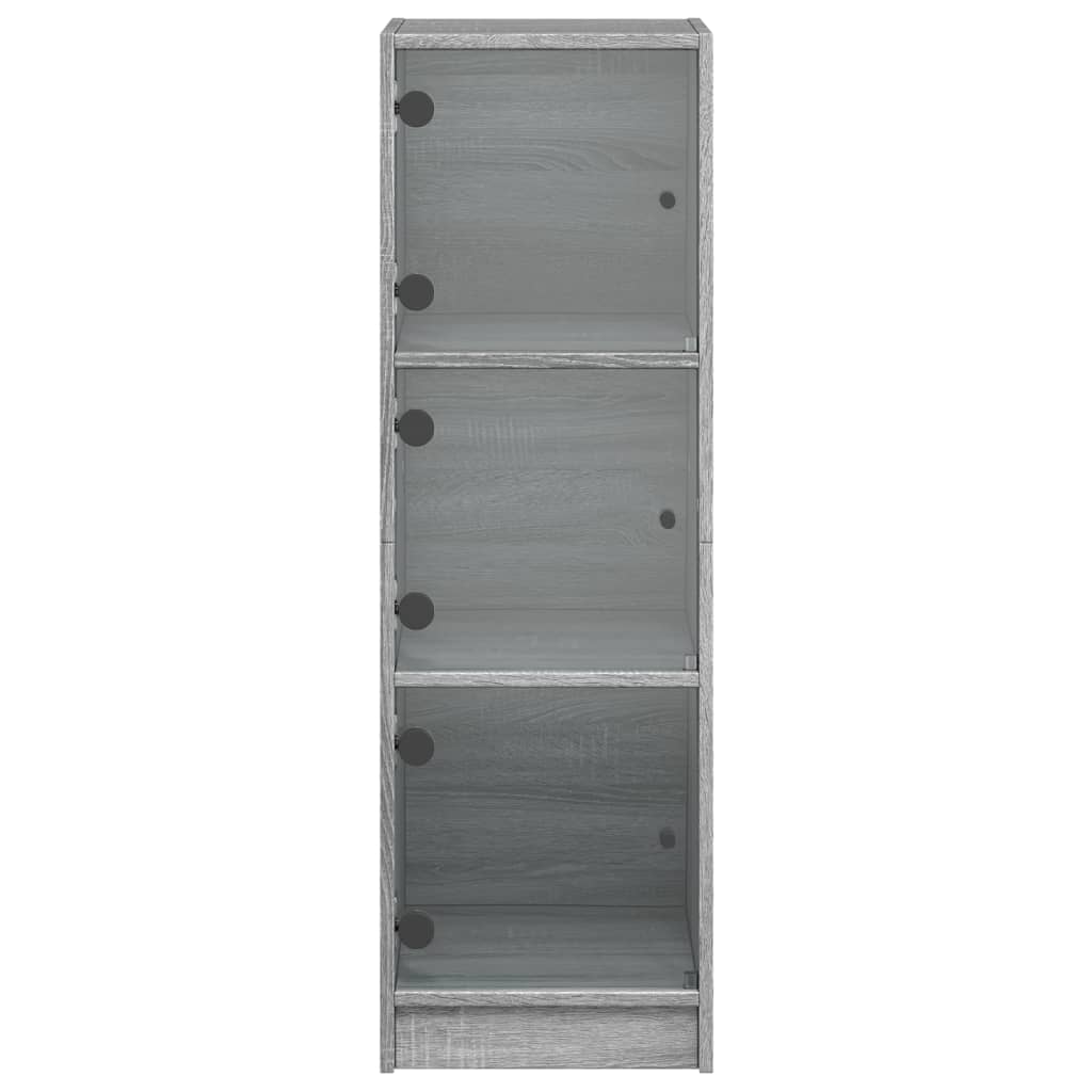 Buffet avec portes en verre sonoma gris 35x37x109 cm - XIOS