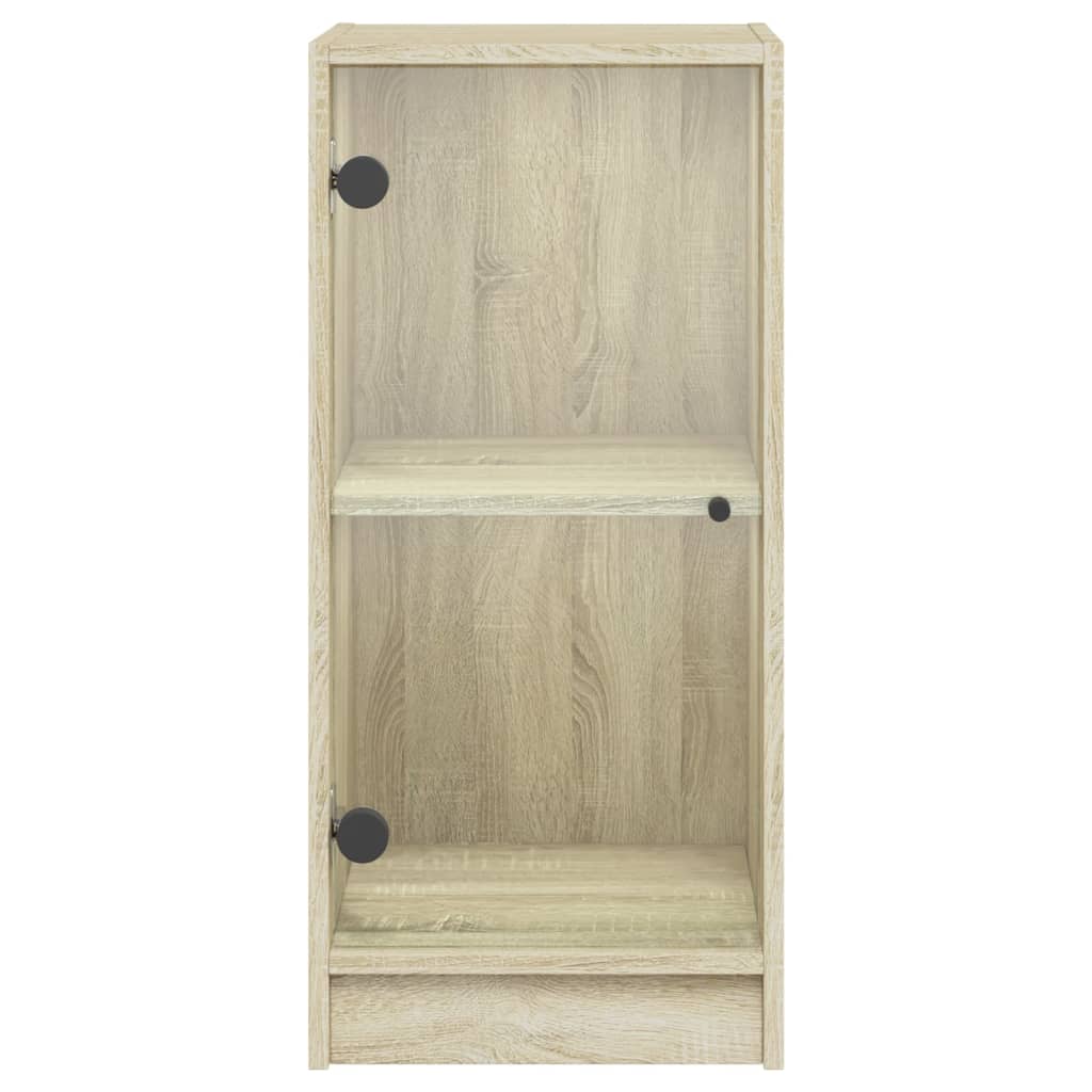 Armoire latérale avec portes en verre chêne sonoma 35x37x75,5cm - XIOS