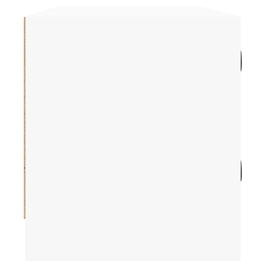 Meuble TV avec portes en verre blanc 102x37x42 cm - XIOS