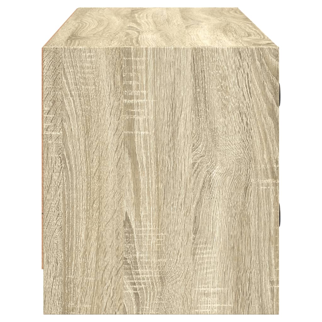 Meuble TV avec portes en verre chêne sonoma 102x37x42 cm - XIOS