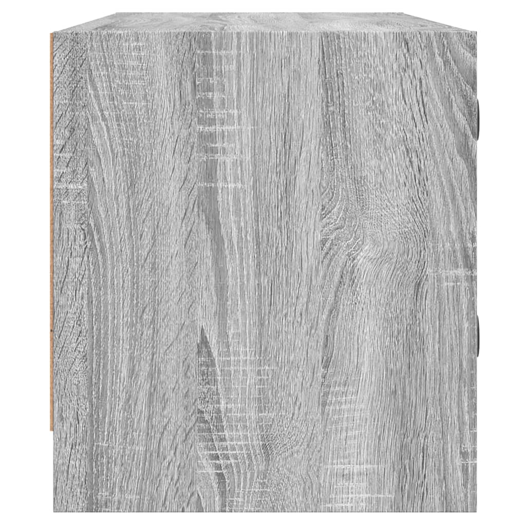 Meuble TV avec portes en verre sonoma gris 102x37x42 cm - XIOS