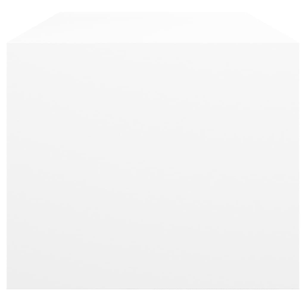 Table basse avec portes en verre blanc 102x50x42 cm - XIOS