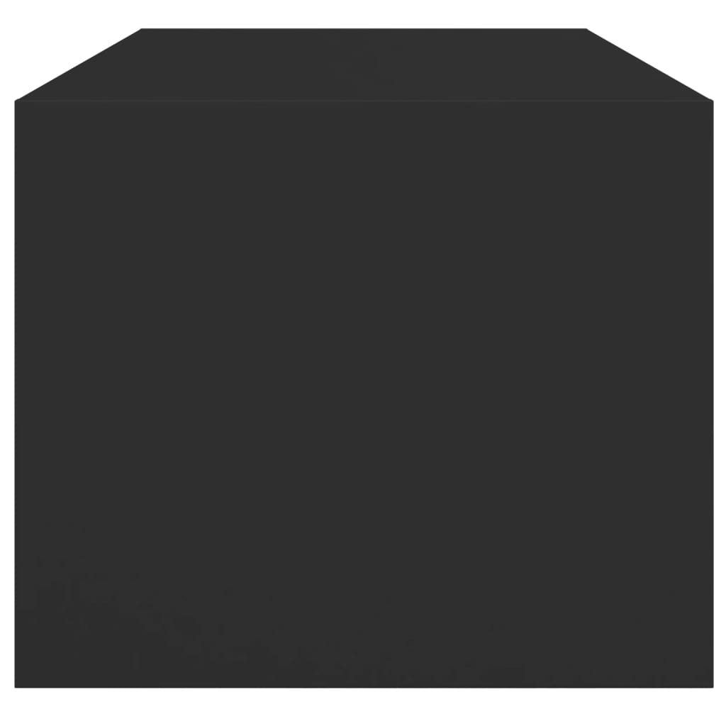 Table basse avec portes en verre noir 102x50x42 cm - XIOS